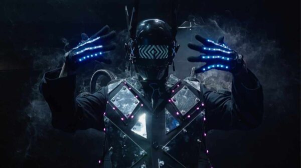 LED Stilt Walking Robots